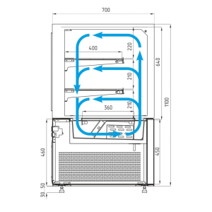 Витрина кондитерская Carboma KC71-110 VV 0,9-1 цвет по схеме стандарт - Изображение 7