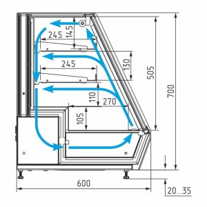 Витрина холодильная настольная Carboma A59 VV 1,2-1 (0430) - Изображение 8