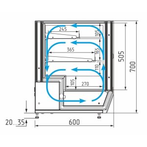 Витрина холодильная настольная Carboma AC59 VM 0,7-1 (слайдер) (фронт стандартный цвет) - Изображение 5