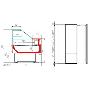 Витрина нейтральная Carboma GC110 N 2,5-1 (2,5 Carboma CG110) (1005 венге) - Изображение 3