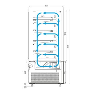 Витрина кондитерская Carboma KC78-150 VV 1,2-1 (9005) - Изображение 13