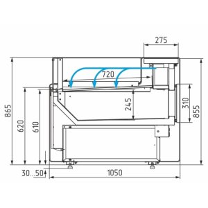 Витрина холодильная Carboma GC111 SM 1,5-2 (открытая) (1008 Темный дуб) - Изображение 4