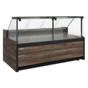 Витрина холодильная Carboma GC111 VM 2,0-1 (1008 Темный дуб) (динамика, без боковин)