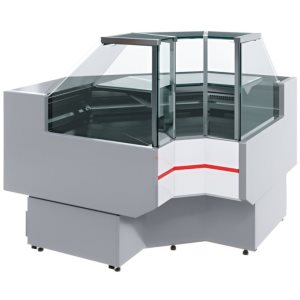 Витрина холодильная Carboma GC95 VM-6 (ВХСу-2 Carboma GC95 внутренний 90) (0011-9003 боковины серые, декор белый)