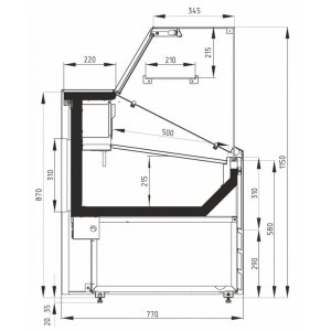 Витрина холодильная Carboma GC75 VV 1,2-1 фронт стандартный цвет (динамика) - Изображение 6