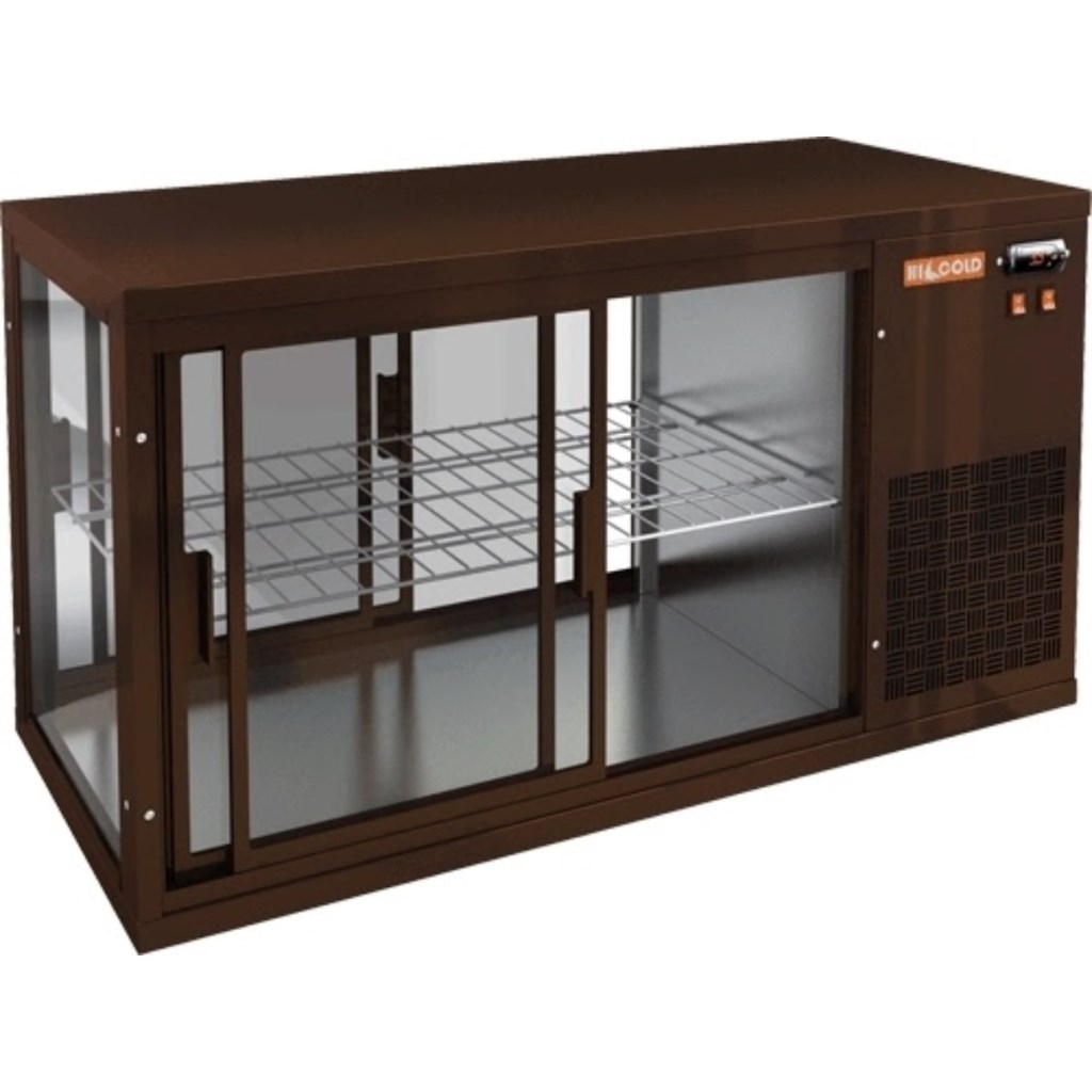 Витрина холодильная настольная HICOLD VRL T 1100 R Brown