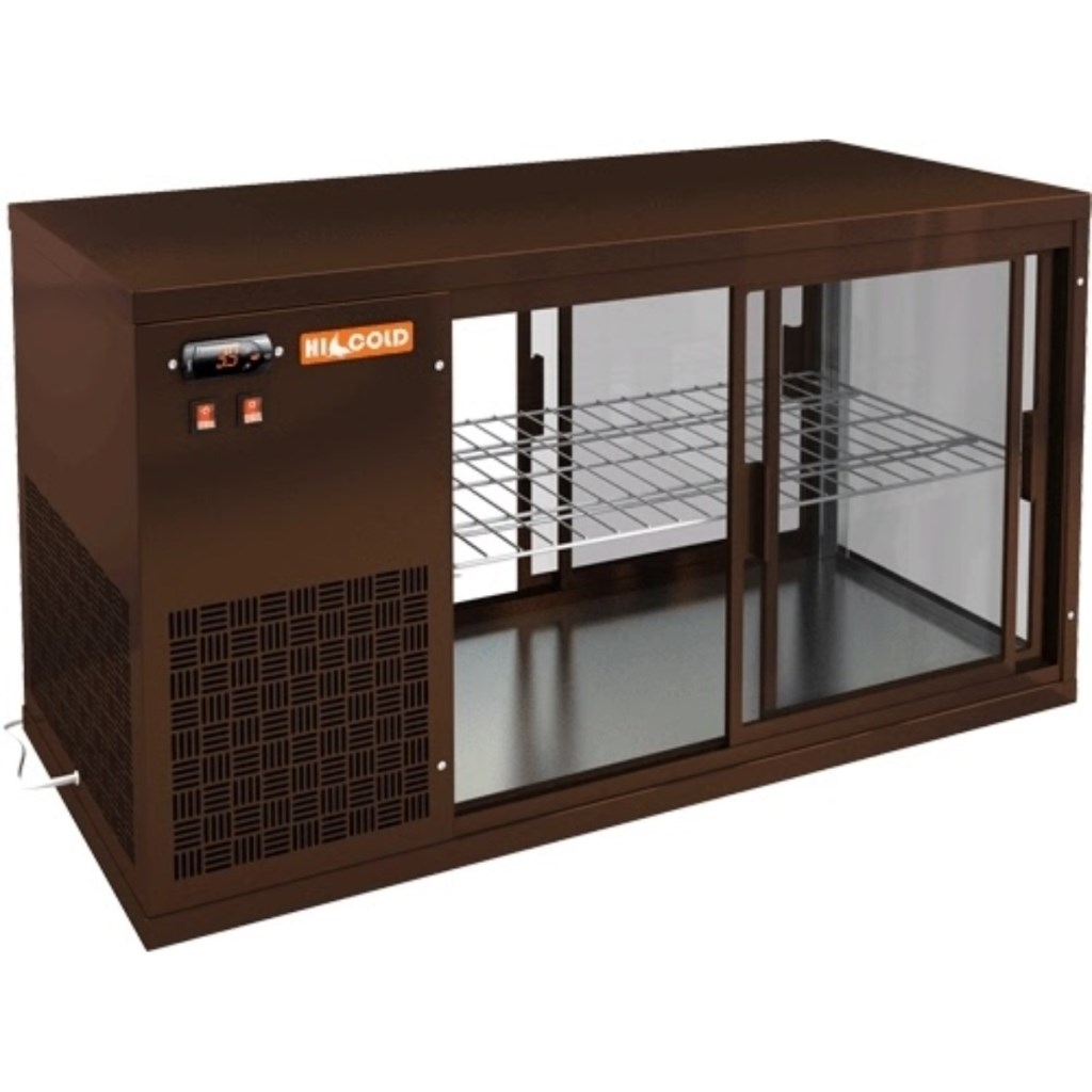Витрина холодильная настольная HICOLD VRL T 1300 L Brown