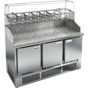 Стол холодильный для пиццы HiCold PZE3-111/GN М камень