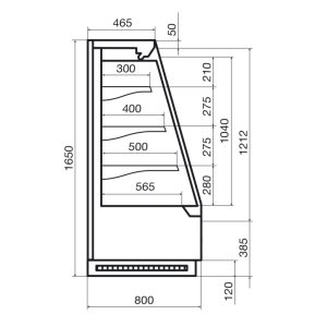 Горка холодильная Dazzl Vega 080 H160 Plug-in 125 - Изображение 3