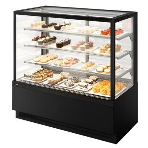 Витрина кондитерская Chilz VETE KUB 130 черный муар, металлик