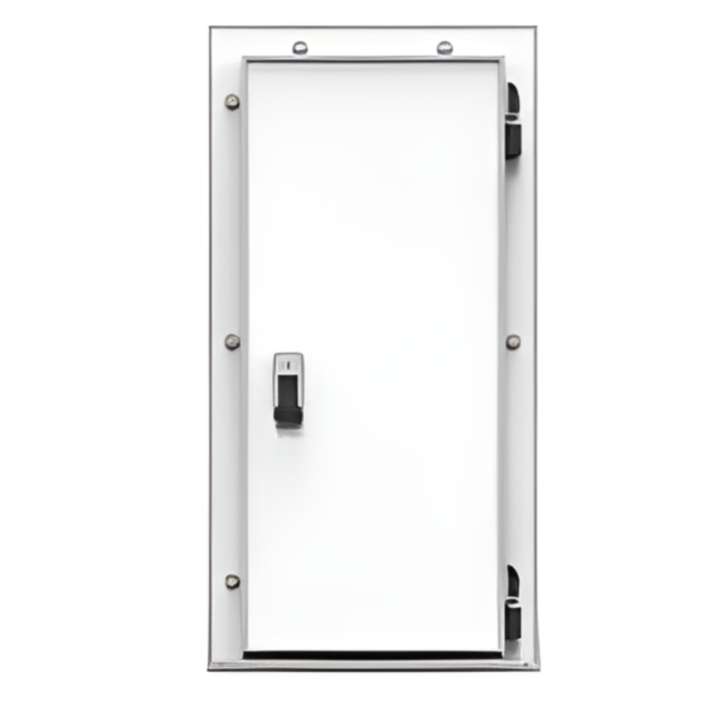 Дверь холодильная распашная одностворчатая НТ-РДО-1200*1800/80 (с металлической рамой)