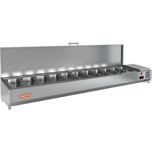 Витрина холодильная для ингредиентов HICOLD VRTU 2280 к PZ3 (1/3)