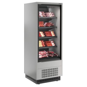 Горка холодильная Carboma FC20-07 VV 0,6-1 0300 STANDARD фронт X1 (версия 2.0) (9006-9005) (бок металл)