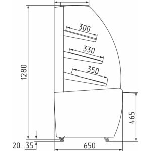 Витрина кондитерская Carboma K70 N 1,3-2 Light Bread (0013-0430) хлебная, без стекла - Изображение 2