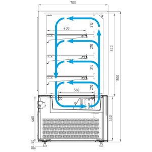 Витрина кондитерская Carboma KC71-130 N 0,6-1 (9005) нейтральная - Изображение 6